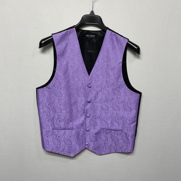 Umo Lorenzo Formal Wear Men Vest Jacket Size Small Purple M232 -13 - Picture 1 of 14
